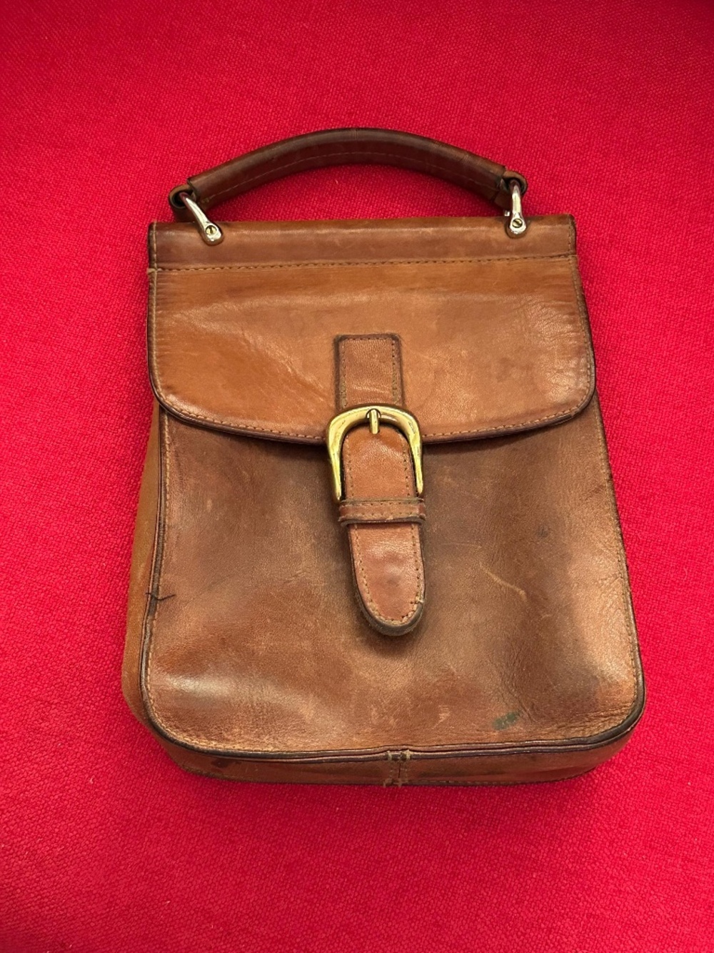 Vintage G H Bass Leather Handbag: 1980s Secretary Purse